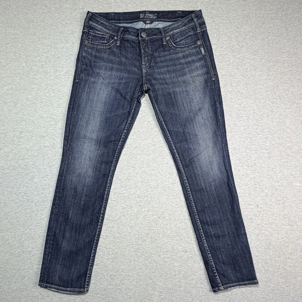 Silver‎ Jeans Women 32/29 Aiko Skinny Dark Wash Denim Pants (actual 34x29)